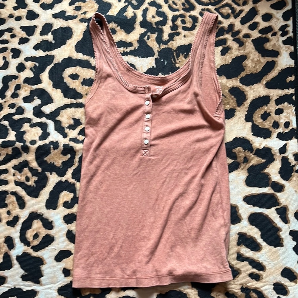 peach aerie ribbed tank top
